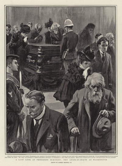 A Last Look at President McKinley, the Lying-in-State at Washington by Gordon Frederick Browne